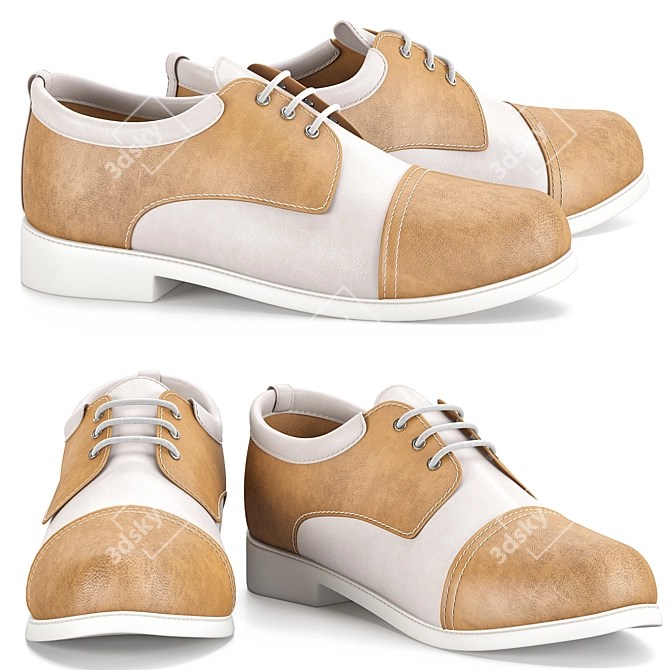 Realistic Men's Footwear Model 3D model image 2