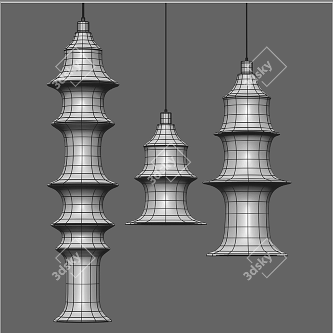 Elegant PENTTI Chandelier Design 3D model image 4