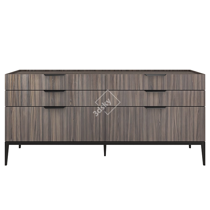  Modern Six-Drawer Esperia Chest 3D model image 2