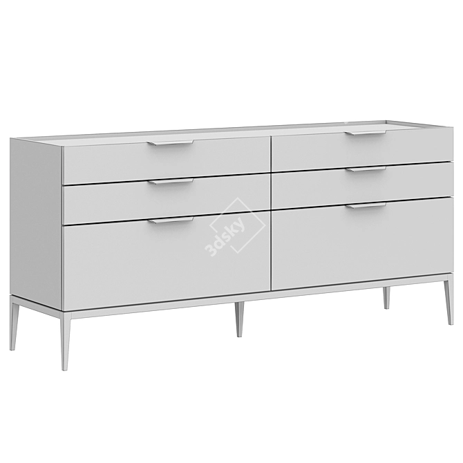  Modern Six-Drawer Esperia Chest 3D model image 3