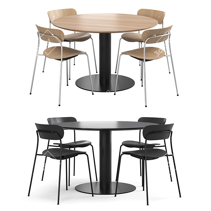 Pavilion AV1 Chair & SK12 Table 3D model image 6