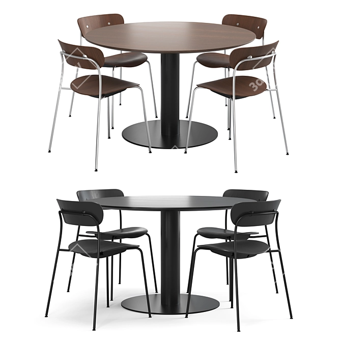 Pavilion AV1 Chair & SK12 Table 3D model image 7