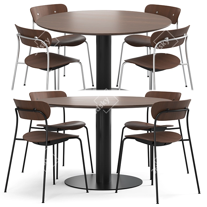 Pavilion AV1 Chair & SK12 Table 3D model image 10