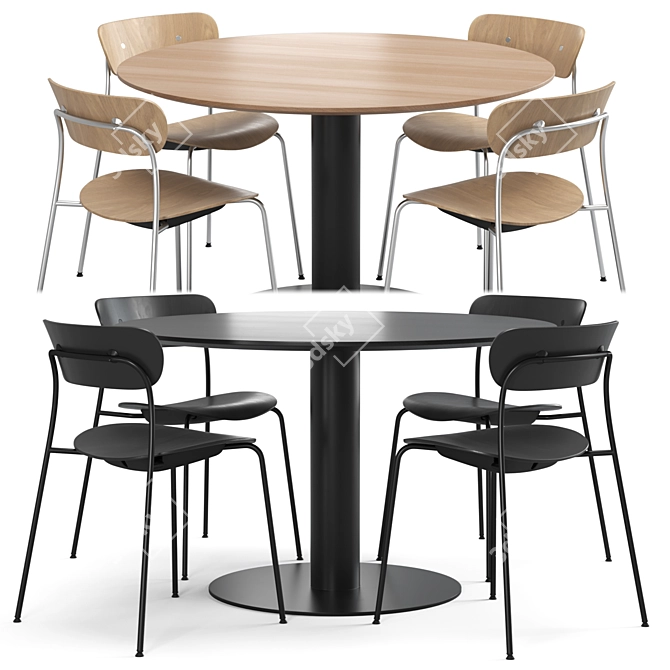 Pavilion AV1 Chair & SK12 Table 3D model image 14