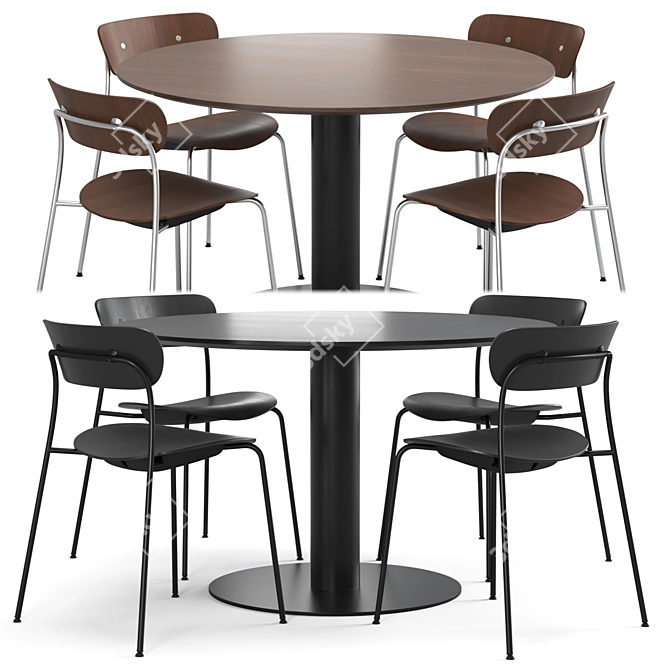 Pavilion AV1 Chair & SK12 Table 3D model image 15