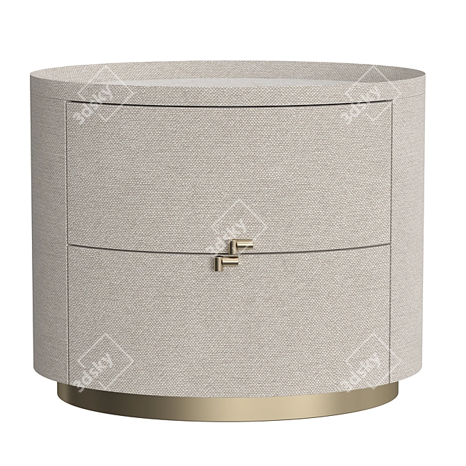 Marble Gloss Bedside Table 3D model image 2