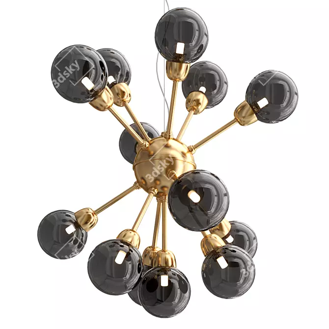 Modern 60 cm Chandelier 3D model image 1