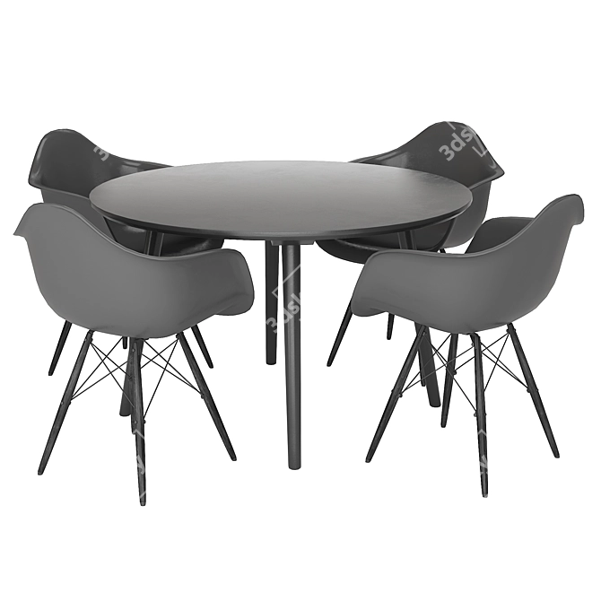 Modern Dining Table Set 180 3D model image 1