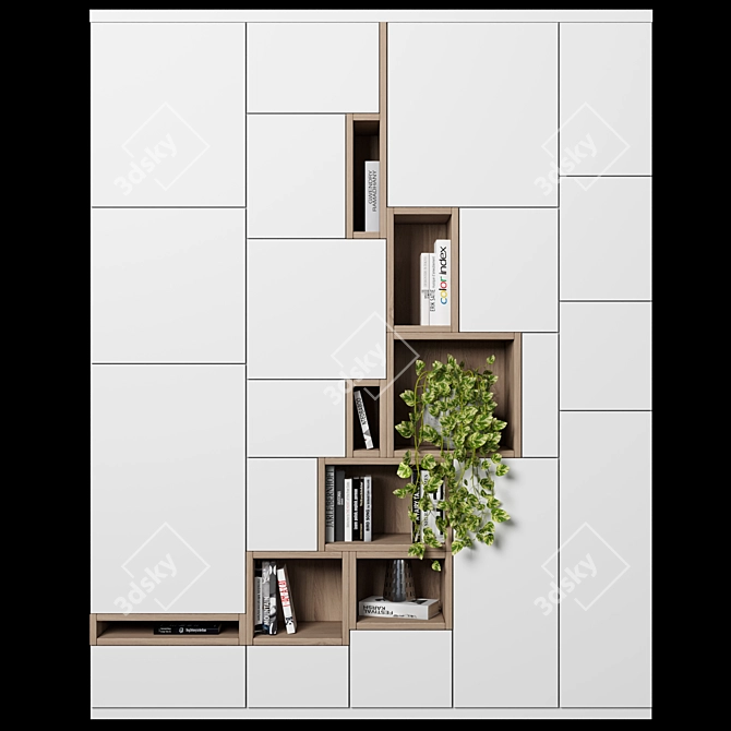 Modular High-Quality Shelf System 3D model image 1