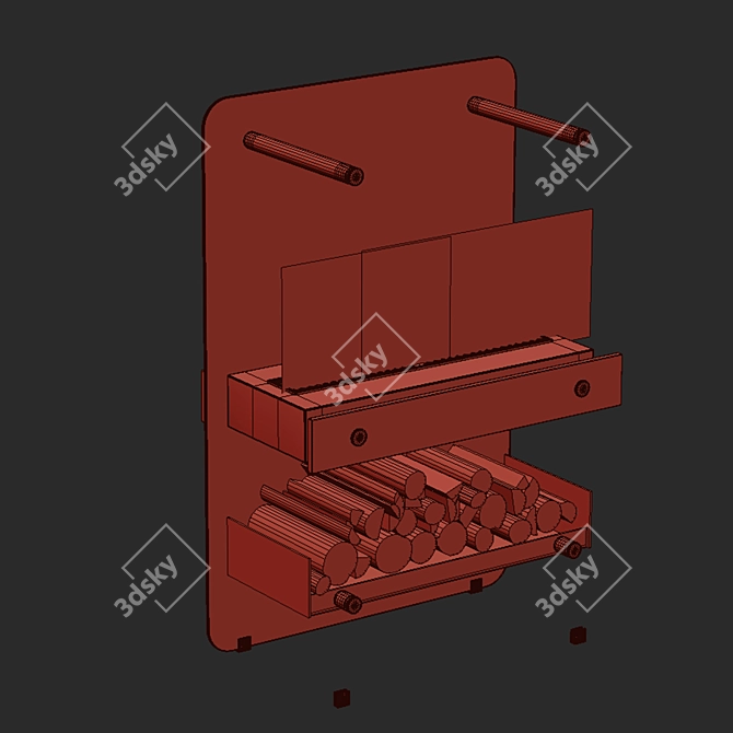 Lux Fire Floor Bio Fireplaces 3D model image 5