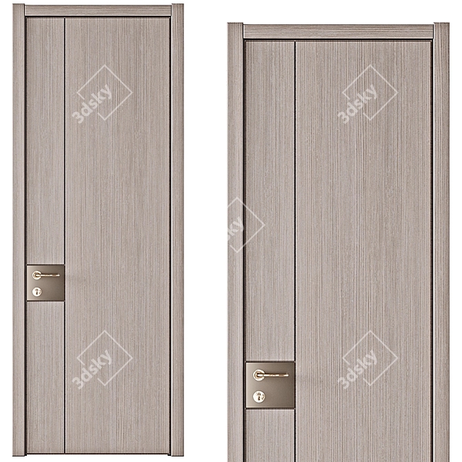 Modern Interior Doors Collection 3D model image 4