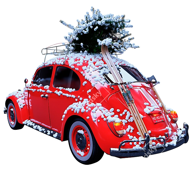 Holiday VW Kafer 3D Model 3D model image 2