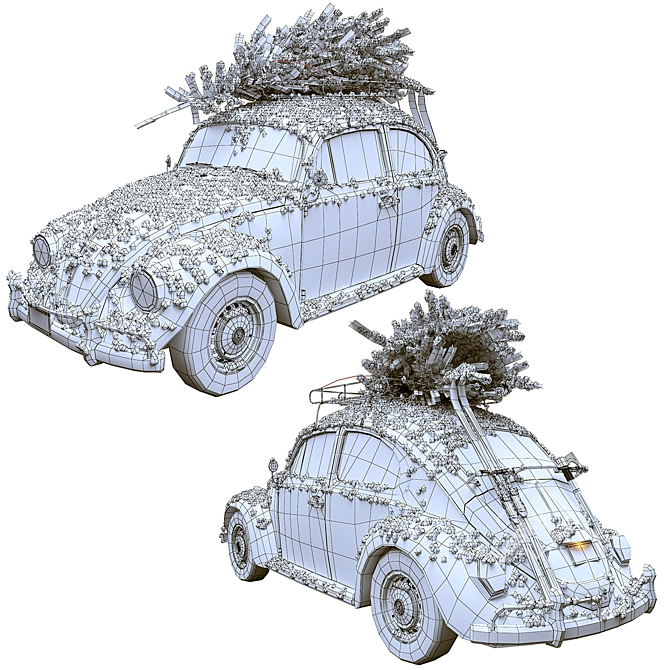 Holiday VW Kafer 3D Model 3D model image 7