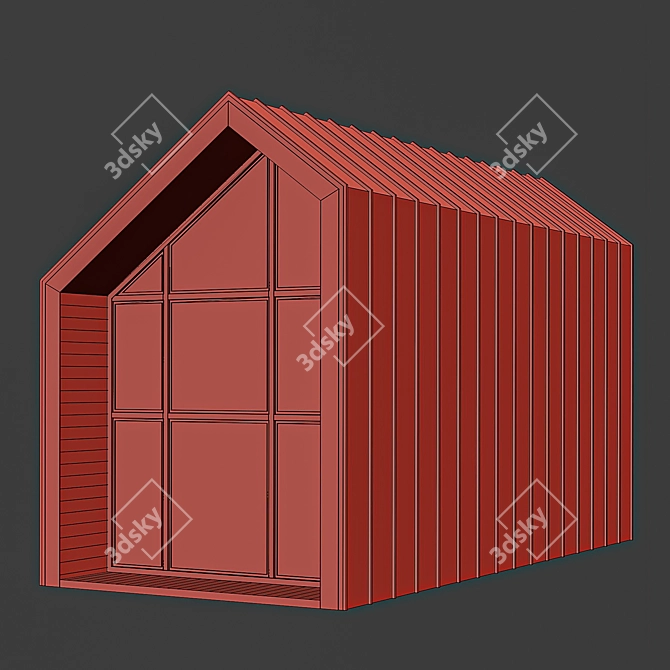 Rustic Cottage Barn House 3D model image 4