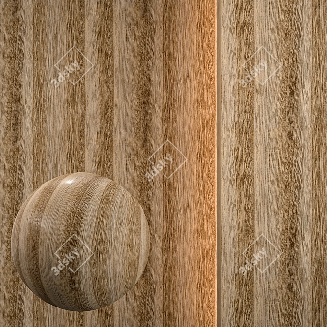 Seamless Wood Texture Set 3D model image 1