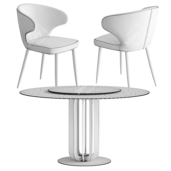 Bolzano Dining Set with B606 Stool 3D model image 4