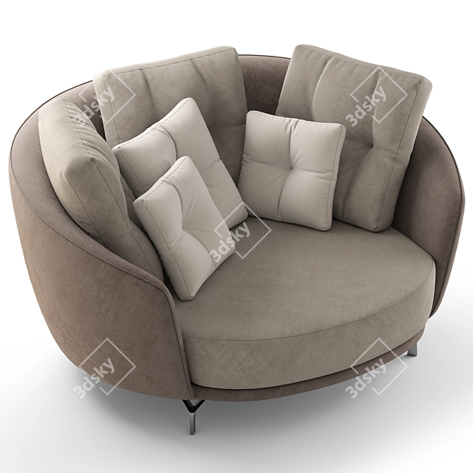 Contemporary Armchair Model 3D Max 3D model image 1