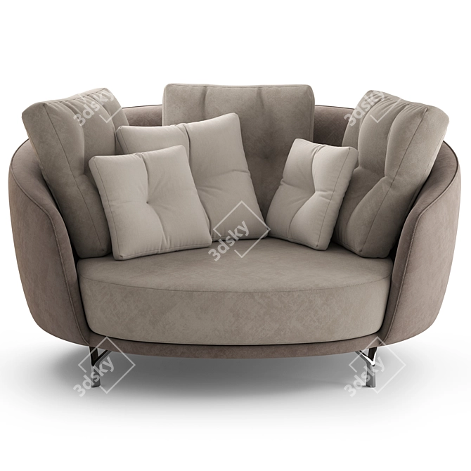 Contemporary Armchair Model 3D Max 3D model image 3