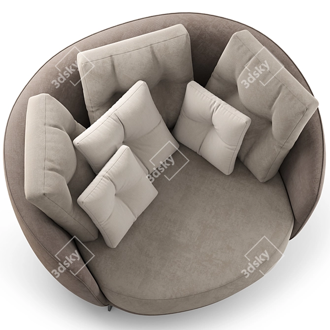 Contemporary Armchair Model 3D Max 3D model image 4