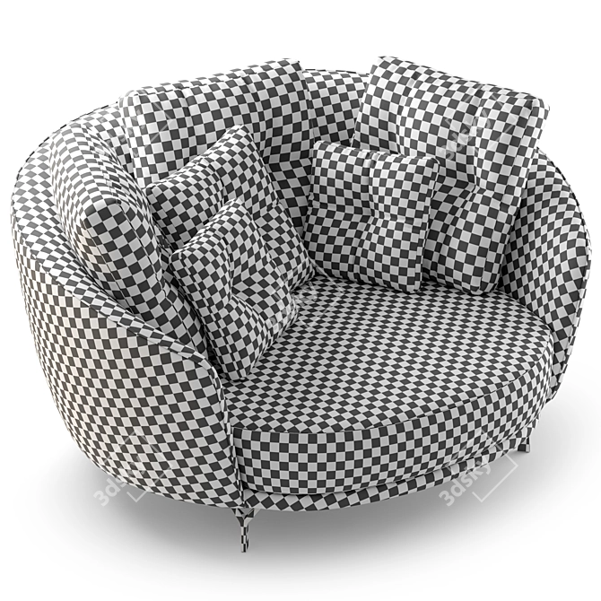 Contemporary Armchair Model 3D Max 3D model image 6