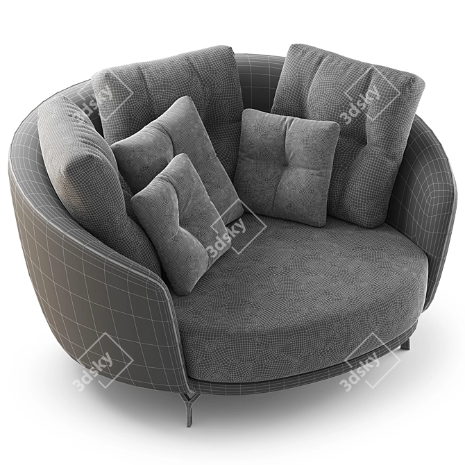 Contemporary Armchair Model 3D Max 3D model image 7