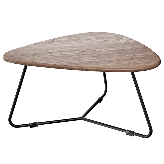 Modern Brown Coffee Table, 3D Model 3D model image 1