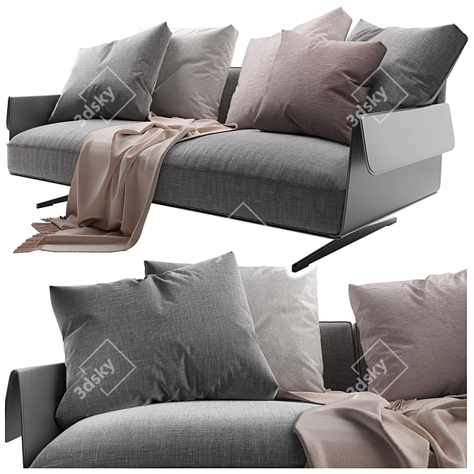  Flexform Bertton Sofa: Modern Elegance 3D model image 2