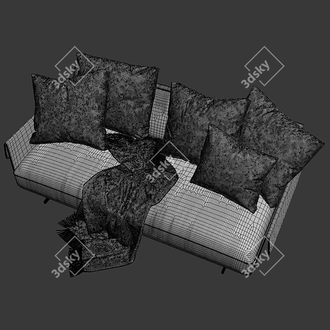  Flexform Bertton Sofa: Modern Elegance 3D model image 4