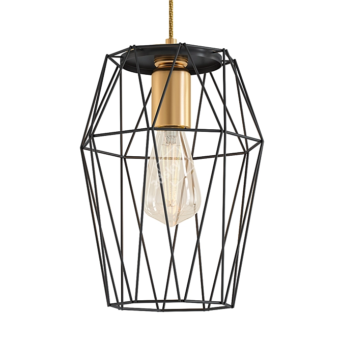 Modern Wire Metal Pendant Lighting 3D model image 1