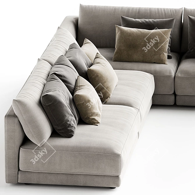 Title: Katarina Corner Couch Sofa 3D model image 2