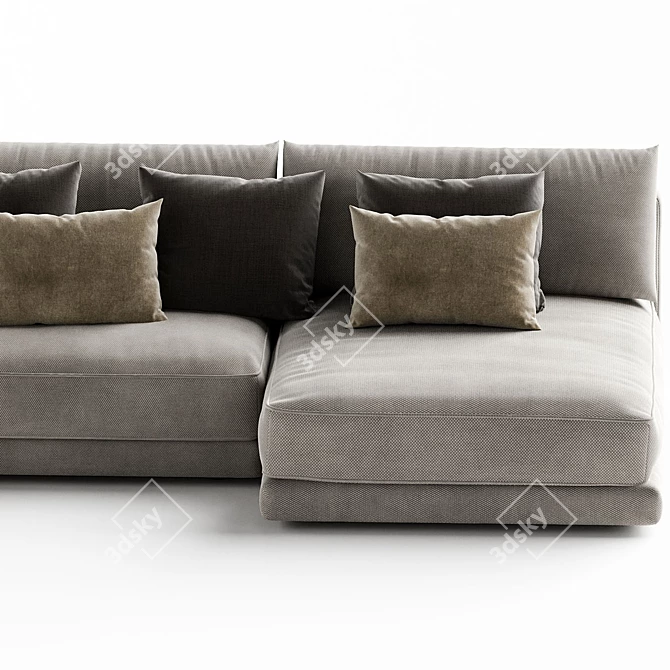 Title: Katarina Corner Couch Sofa 3D model image 3