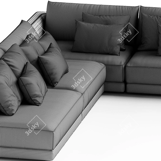 Title: Katarina Corner Couch Sofa 3D model image 5