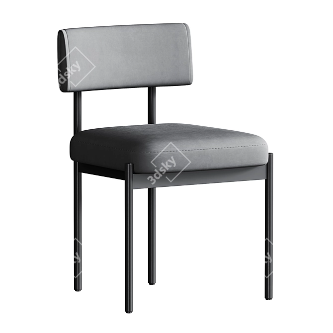 Elegant Canelli Open Back Chair 3D model image 1