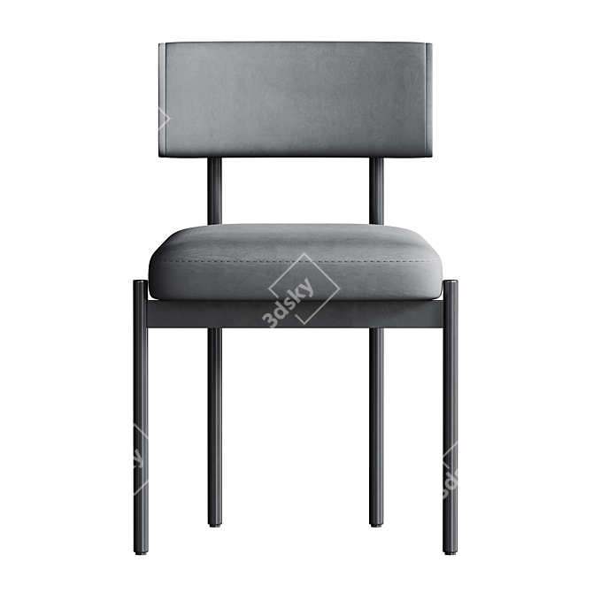 Elegant Canelli Open Back Chair 3D model image 2