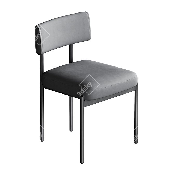 Elegant Canelli Open Back Chair 3D model image 3