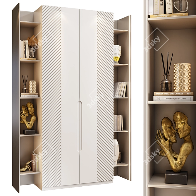 Elegant Neoclassical Wardrobe 29 3D model image 1