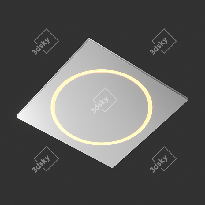 Gypsum Ceiling Ring Light 3D model image 1