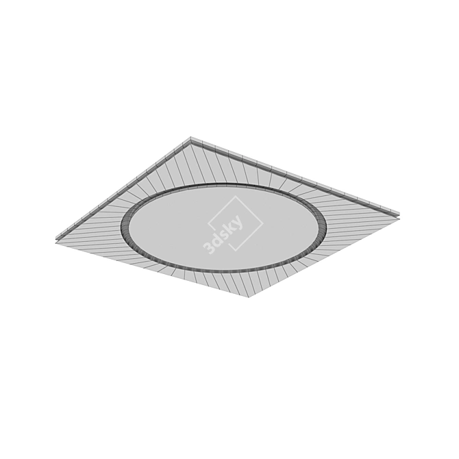 Gypsum Ceiling Ring Light 3D model image 2