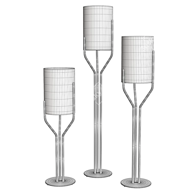 Sleek Vray Modern Floor Lamp 3D model image 3