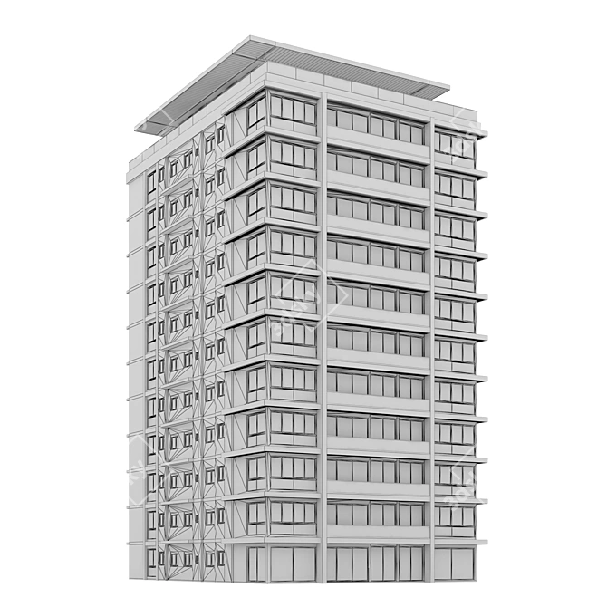 Barnican Office Building 3D Model 3D model image 6