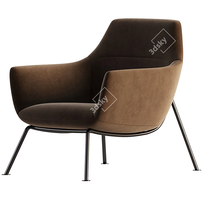 Avante Soft Mocha Armchair | 3D Model 3D model image 4