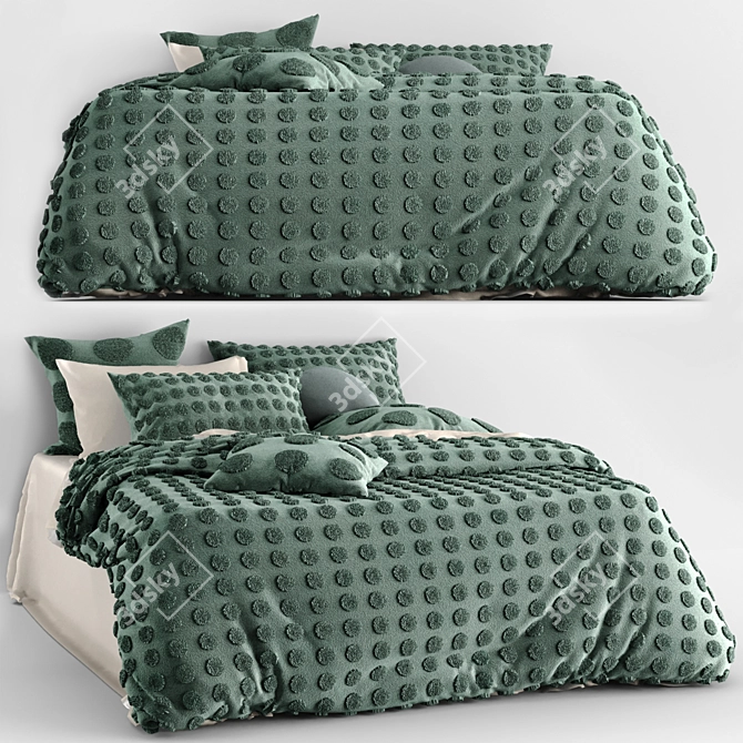 Misty Woods Bedding Set - Queen 3D model image 1