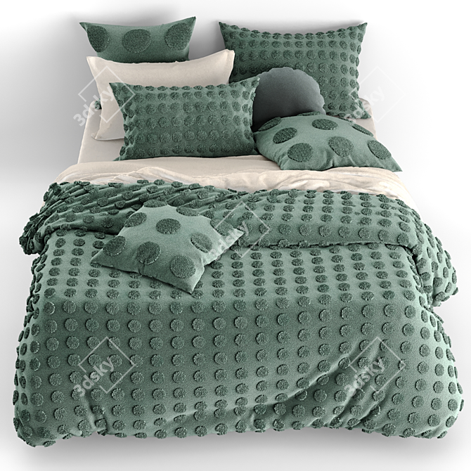 Misty Woods Bedding Set - Queen 3D model image 2