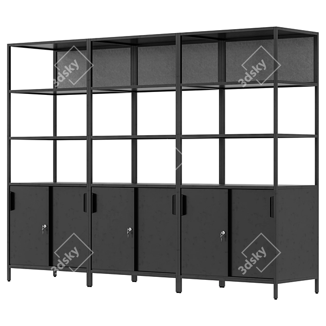 IKEA TROTTEN Cabinet Combination: Modular Storage 3D model image 1