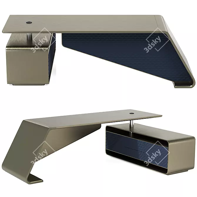 Modern Office Desk OH SCRIVANIA 3D model image 1