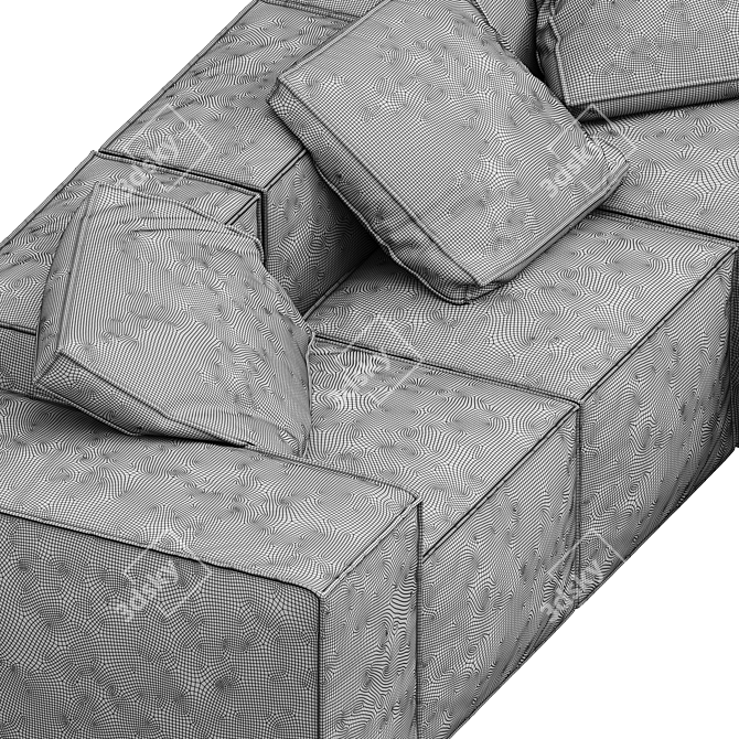 Elegant Melia Corner Sofa 3D model image 3