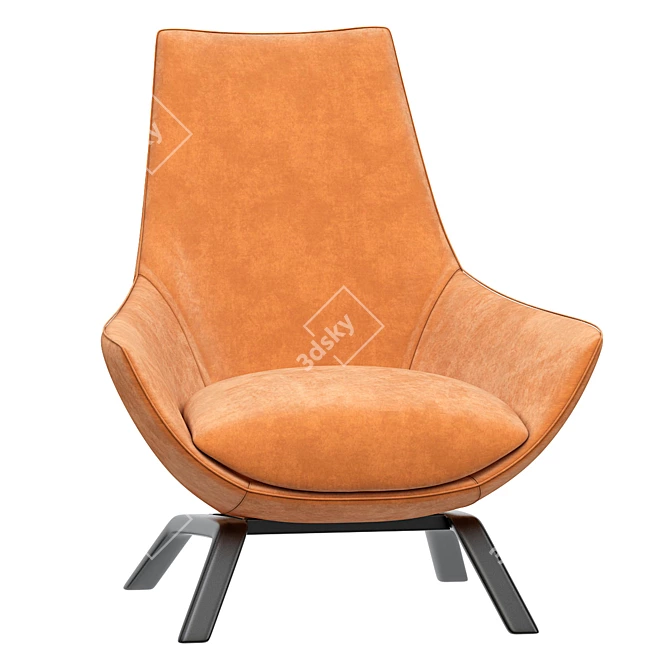 Elegant ERMES Armchair 3D model image 2