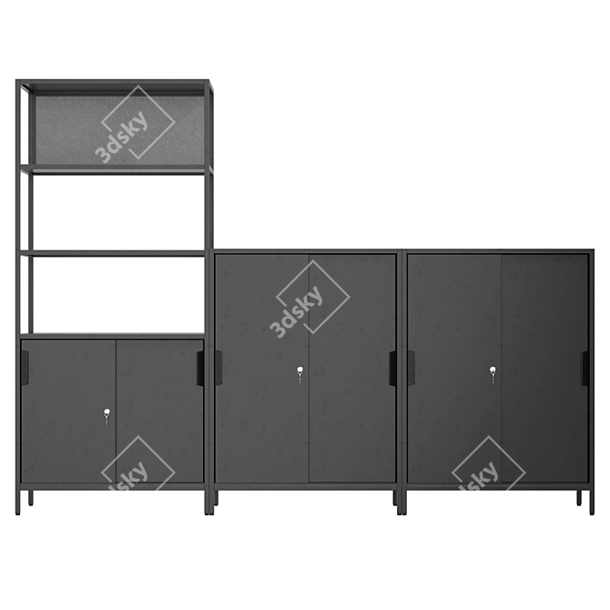 IKEA TROTTEN Cabinet Combination 3D model image 2