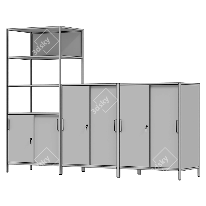 IKEA TROTTEN Cabinet Combination 3D model image 6