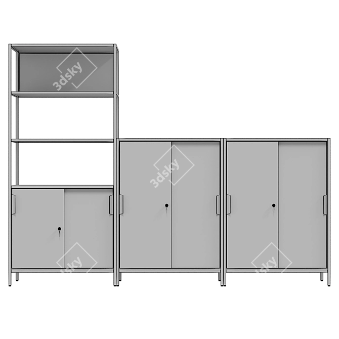 IKEA TROTTEN Cabinet Combination 3D model image 7